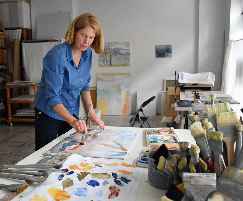 Ulrike Kampmann im Atelier