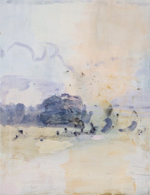 Ulrike Kampmann: November II, 2022, Tempera, Tusche auf Leinwand, 70 x 56 cm