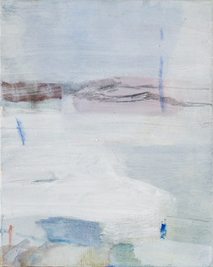 Ulrike Kampmann: Blaue Stunde, 2007, Tempera, Grafit auf Leinwand, 50 x 40 cm